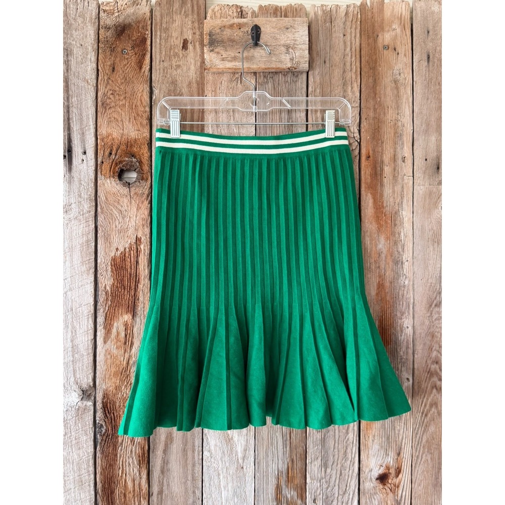 4SI3NNAI Green Knit Ribbed Skirt Size Medium
